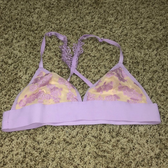 PINK Victoria's Secret Other - Pink triangle lace bralette no liner PINK Victoria's Secret Other - Pink triangle lace bralette no liner